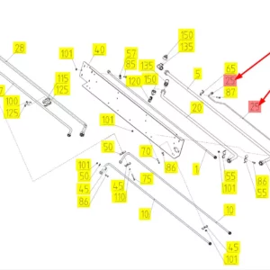 Oryginalny przewód hydrauliczny o numerze katalogowym 101111626, stosowany w kombajnach zbożowych marki Rostselmash schemat.