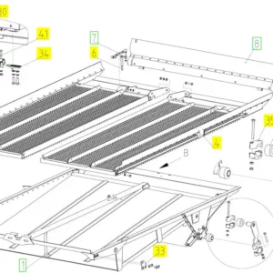 Oryginalny silnik elektryczny o numerze katalogowym 101132775, stosowany w kombajnach zbożowych marki Rostselmash schemat.