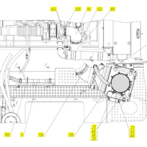 Oryginalna obejma zaciskowa o numerze katalogowym 101134329, stosowana w kombajnach zbożowych marki Rostselmash schemat.