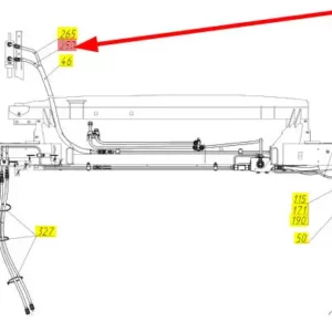 Oryginalny przewód hydrauliczny o numerze katalogowym 101134864, stosowany w kombajnach zbożowych marki Rostselmash schemat.