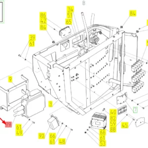 Oryginalny panel sterujący o numerze katalogowym 101134919, stosowany w kombajnach zbożowych marki Rostselmash schemat.