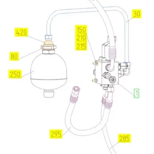 Oryginalny przewód hydrauliczny o numerze katalogowym 101137509, stosowany w kombajnach zbożowych marki Rostselmash- schemat.