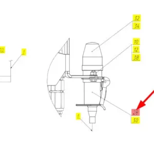 Oryginalna wtyczka COBO o numerzer katalogowym 101141266, stosowana w kombajnach zbożowych marki Rostselmash schemat.
