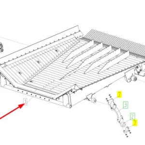 Oryginalny podsiewacz kompletny o numerze katalogowym 101150260, stosowany w kombajnach zbożowych marki Rostselmash schemat.