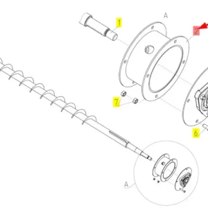 Oryginalna flansza o numerze katalogowym 101156907, stosowana w kombajnach zbożowych marki Rostselmash schemat.