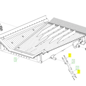 Oryginalna dźwignia podsiewacza o numerze katalogowym 101168945, stosowana w kombajnach zbożowych marki Rostselmash schemat.