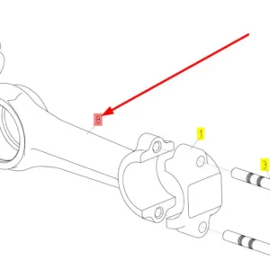 Oryginalna dźwignia podsiewacza o numerze katalogowym 101168948, stosowana w kombajnach zbożowych marki Rostselmash schemat.