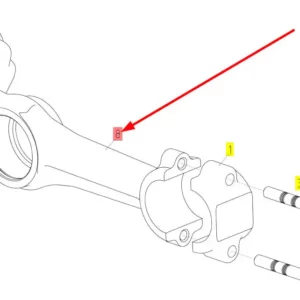 Oryginalna dźwignia zawieszenia podsiewacza o numerze katalogowym 101169149, stosowana w kombajnach zbożowych marki Rostselmash schemat.