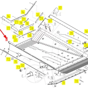 Oryginalny podsiewacz o numerze katalogowym 101172695, stosowany w kombajnach zbożowych marki Rostselmash schemat.