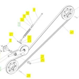 Oryginalna uszczelka o numerze katalogowym 101187874, stosowana w kombajnach zbożowych marki Rostselmash.