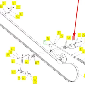 Oryginalny element mocujący o numerze katalogowym 101187924, stosowany w kombajnach zbożowych marki Rostselmash schemat.