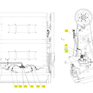 Oryginalne szybkozłącze hydrauliczne o numerze katalogowym 101229700, stosowane w hederach i kombajnach zbożowych marki Rostselmash schemat.