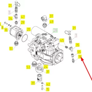 Oryginalny czujnik ciśnienia o numerze katalogowym 101230003, stosowany w kombajnach zbożowych marki Rostselmash schemat.