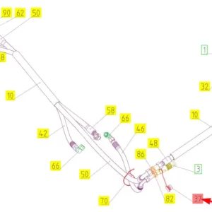 Oryginalna zaślepka złącza o numerze katalogowym 101231638, stosowana w kombajnach zbożowych marki Rostselmash schemat
