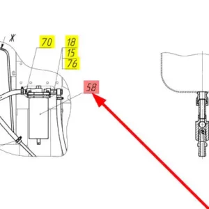 Oryginalny filtr paliwa o numerze katalogowym 101232508, stosowany w kombajnach zbożowych marki Rostselmash schemat.