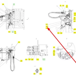 Oryginalny przewód hydrauliczny o numerze katalogowym 101232532, stosowany w kombajnach zbożowych marki Rostselmash schemat.