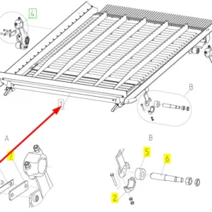 Oryginalny podsiewacz kompletny o numerze katalogowym 101234231, stosowany w kombajnach zbożowych marki Rostselmash schemat.