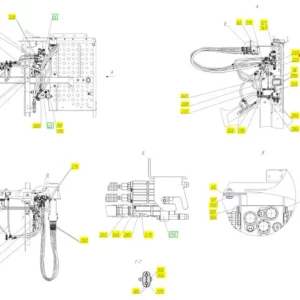 Oryginalny przewód hydrauliczny o numerze katalogowym 101251403, stosowany w kombajnach zbożowych marki Rostselmash schemat.