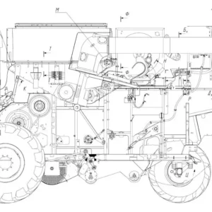 Oryginalna wiązka czujnika przenośnika ślimakowego o numerze katalogowym 101254133, stosowana w kombajnach zbożowych marki Rostselmash schemat