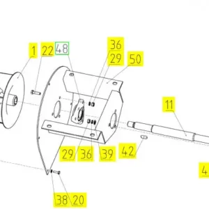 Oryginalna obudowa łożyska o numerze katalogowym 101255565, stosowana w kombajnach zbożowych marki Rostselmash- schemat.