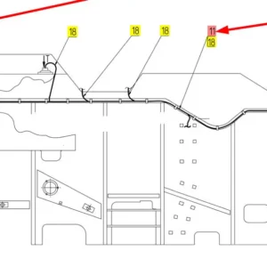 Oryginalna wiązka elektryczna o numerze katalogowym 101256017, stosowana w kombajnach zbożowych marki Rostselmash schemat.