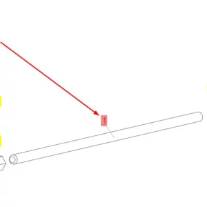 Oryginalny drążek dźwigni podajnika pochyłego o numerze katalogowym 101257761, stosowany w kombajnach zbożowych marki Rostselmash.-schemat