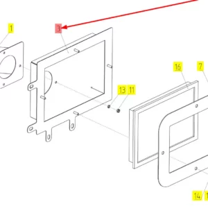 Oryginalna ramka filtra kabiny o numerze katalogowym 101264289, stosowana w kombajnach zbożowych marki Rostselmash schemat.