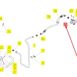 Oryginalny regulator ciśnienia o numerze katalogowym 101266310, stosowany w kombajnach zbożowych marki Rostselmash schemat.