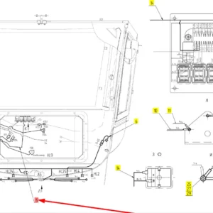 Oryginalna wiązka elektryczna systemu dźwięku o numerze katalogowym 101282340, stosowana w kombajnach zbożowych marki Rostselmash schemat.