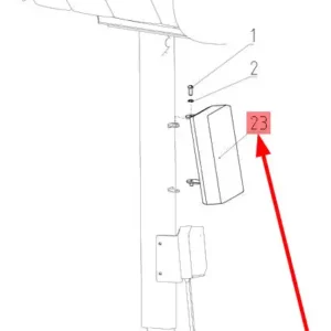 Oryginalny panel informacyjny o numerze katalogowym 101282962, stosowany w kombajnach zbożowych marki Rostselmash- schemat.