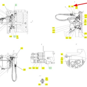 Oryginalny przewód hydrauliczny o numerze katalogowym 101296677, stosowany w kombajnach zbożowych marki Rostselmash schemat.