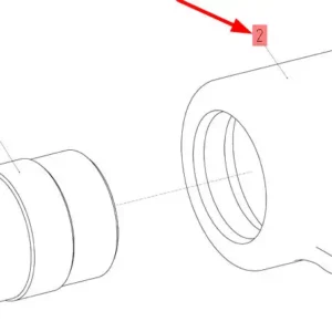 Oryginalna tuleja palca bębna o numerze katalogowym 101299311, stosowana w hederach i kombajnach zbożowych marki Rostselmash- schemat.