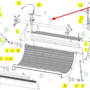 Oryginalne mocowanie klepiska o numerze katalogowym 101300797, stosowane w kombajnach zbożowych marki Rostselmash schemat.