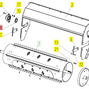 Oryginalny pierścień uszczelniający o numerze katalogowym 101304040, stosowany w kombajnach zbożowych marki Rostselmash schemat.
