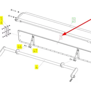 Oryginalny chwytacz kamieni o numerze katalogowym 101309724, stosowany w kombajnach zbożowych marki Rostselmash schemat.