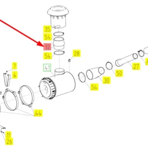 Oryginalny łącznik o numerze katalogowym 101316338, stosowany w kombajnach zbożowych marki Rostselmash schemat
