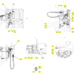Oryginalny przewód hydrauliczny o numerze katalogowym 101331310, stosowany w kombajnach zbożowych marki Rostselmash schemat.
