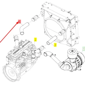 Oryginalny przewód powietrza o numerze katalogowym 101373277, stosowany w kombajnach zbożowych marki Rostselmash schemat.
