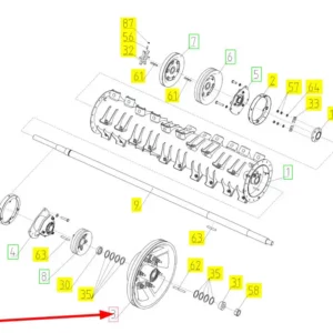 Oryginalne koło pasowe ze sprzęgłem o numerze katalogowym 101392338, stosowane w kombajnach zbożowych marki Rostselmash schemat.