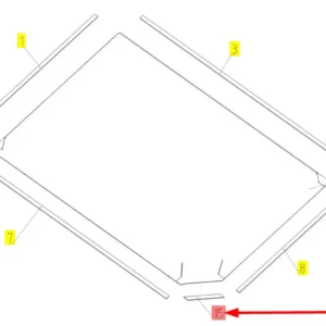 Oryginalna uszczelka o numerze katalogowym 101400764, stosowana w kombajnach zbożowych marki Rostselmash schemat.