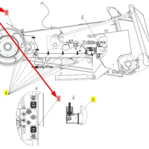 Oryginalna wiązka elektryczna gardzieli o numerze katalogowym 101402158, stosowana w kombajnach zbożowych marki Rostselmash schemat.