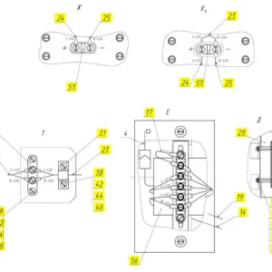 Oryginalny wspornik o numerze katalogowym 101402401, stosowany w kombajnach zbożowych marki Rostselmash schemat