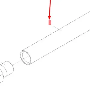 Oryginalna rura koła pasowego o numerze katalogowym 101406475, stosowana w kombajnach zbożowych marki Rostselmash- schemat.