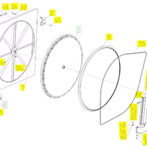 Oryginalny kanał powietrzny o numerze katalogowym 101407270, stosowany w kombajnach zbożowych marki Rostselmash schemat.