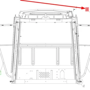 Oryginalny uchwyt lampy ostrzegawczej o numerze katalogowym 101409269, stosowany w kombajnach zbożowych marki Rostselmash schemat.