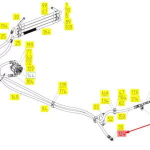 Oryginalny zawór o numerze katalogowym 101410298, stosowany w kombajnach zbożowych marki Rostselmash schemat.