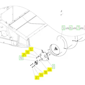 Oryginalny ślimak hederu o numerze katalogowym 101410872, stosowany w hederach zbożowych marki Rostselmash schemat