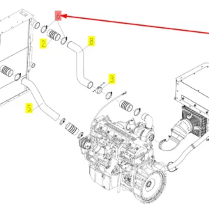 Oryginalna opaska ślimakowa przewodu o numerze katalogowym 101413502, stosowana w kombajnach zbożowych marki Rostselmash schemat.