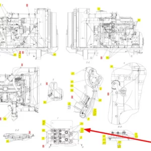 Oryginalny uchwyt przewodu o numerze katalogowym 101416618, stosowana w kombajnach zbożowych marki Rostselmash schemat.
