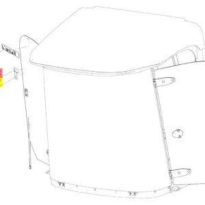 Oryginalna naklejka szyby drzwi o numerze katalogowym 101441015, stosowana w kombajnach zbożowych marki Rostselmash schemat.